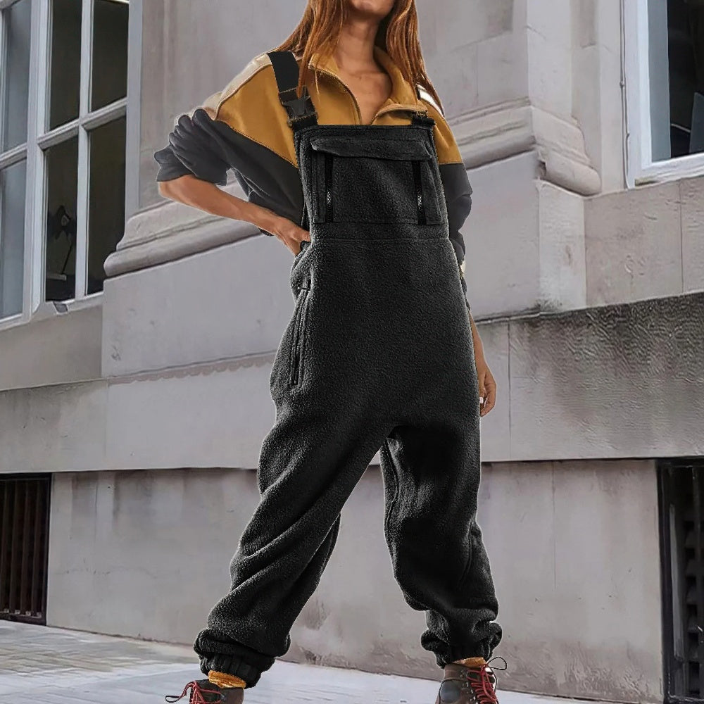 Marie - Justerbar Jumpsuit i Manchestertyg med Fleece