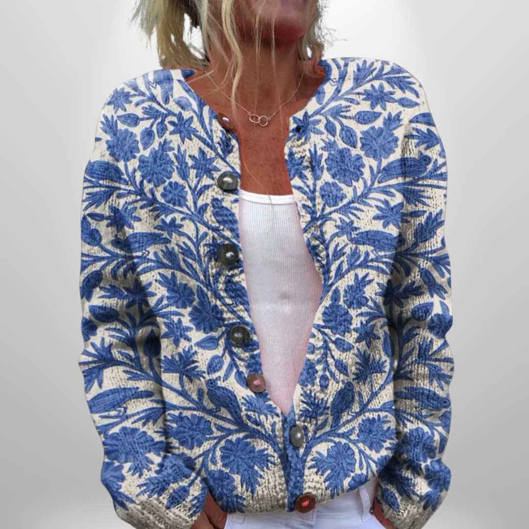 Elin - Blommönstrad Kofta