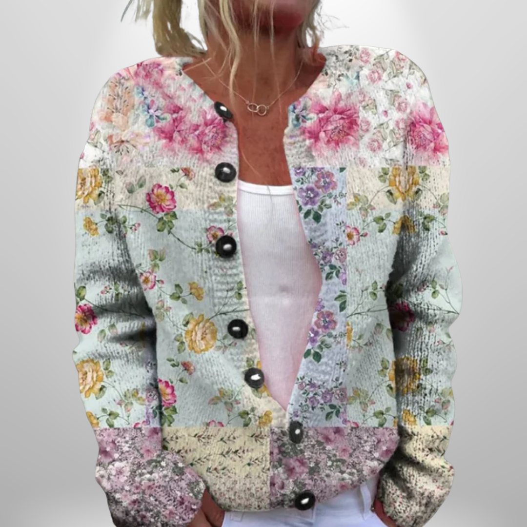 Elin - Blommönstrad Kofta