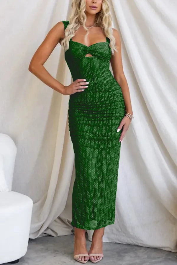 Laura - Elegant Ärmlös Lång Aftonsklänning