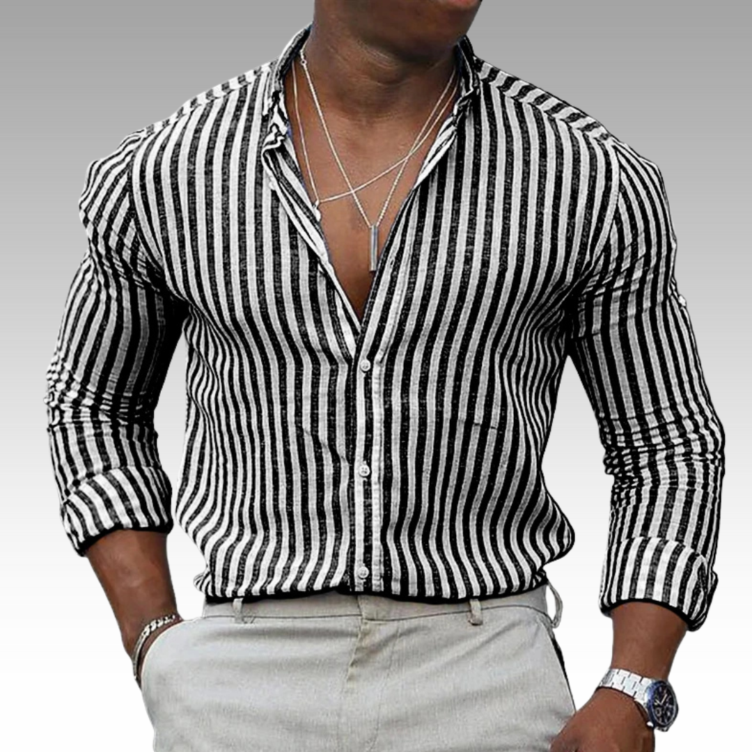 Timo - Randig Skjorta för Män – Snygg & Självsäker
