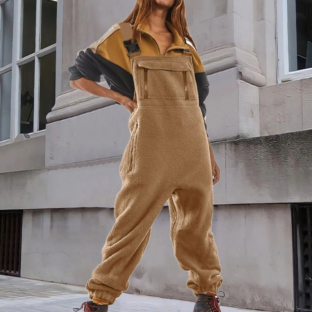 Marie - Justerbar Jumpsuit i Manchestertyg med Fleece