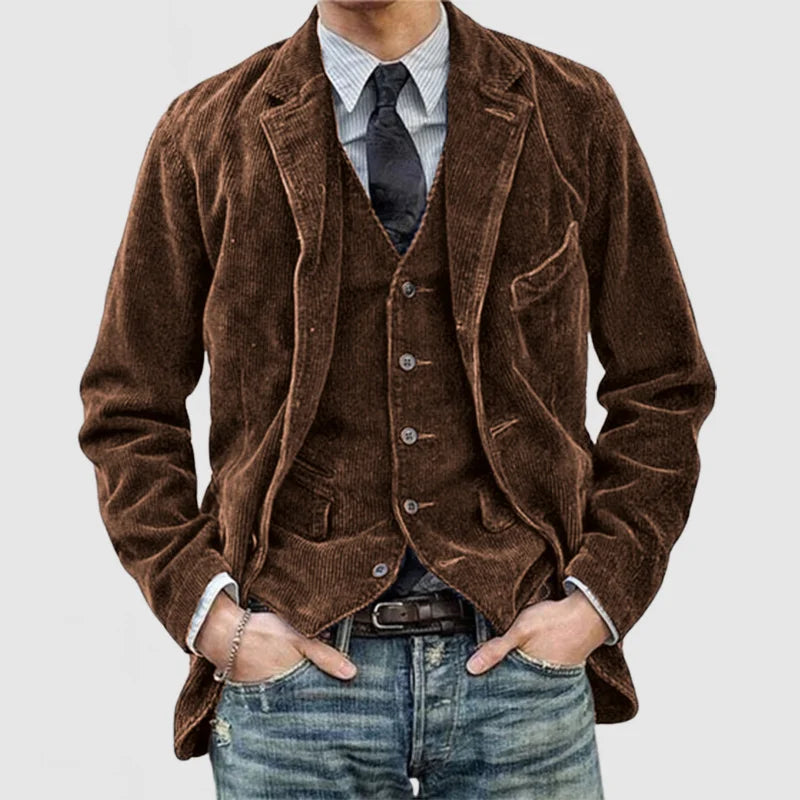 Adam - Herr Vintage Blazer Och Västen