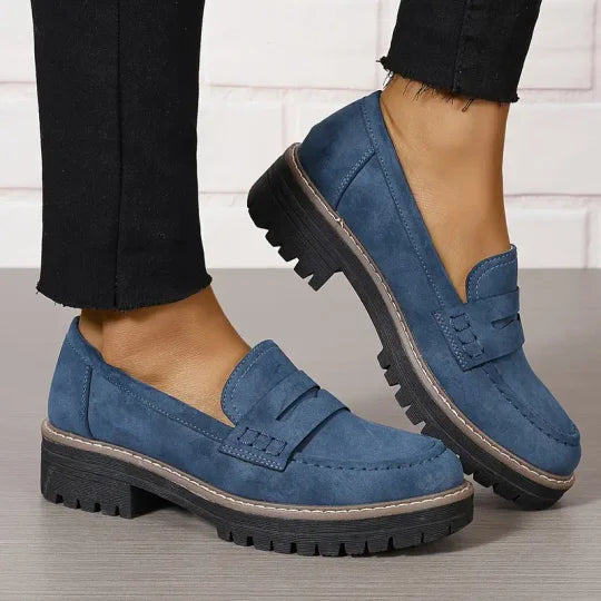 Emilia - Bekväma Chunky Loafers med Plattform