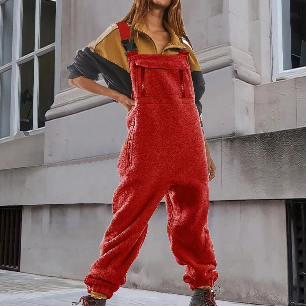 Marie - Justerbar Jumpsuit i Manchestertyg med Fleece
