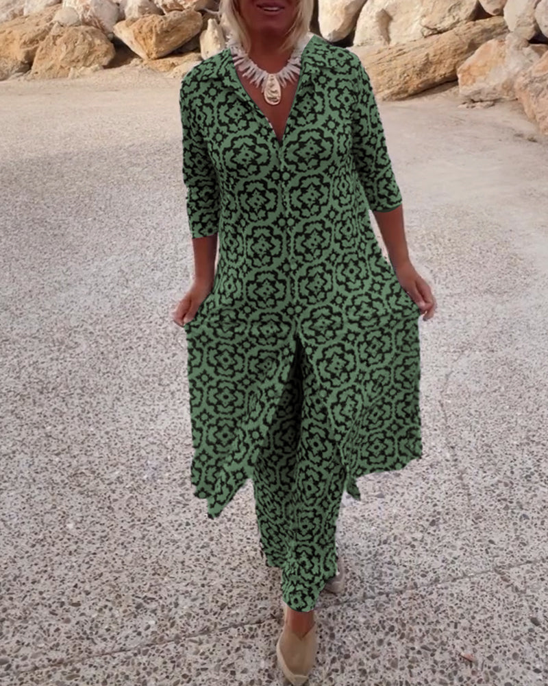 Elva - Vintageinspirerad Ensemble med Revers och Knappar
