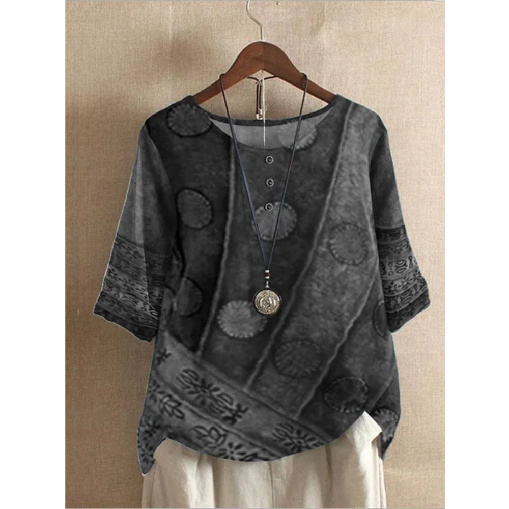 Jessica – Ledig och Färgglad Boho-Blus