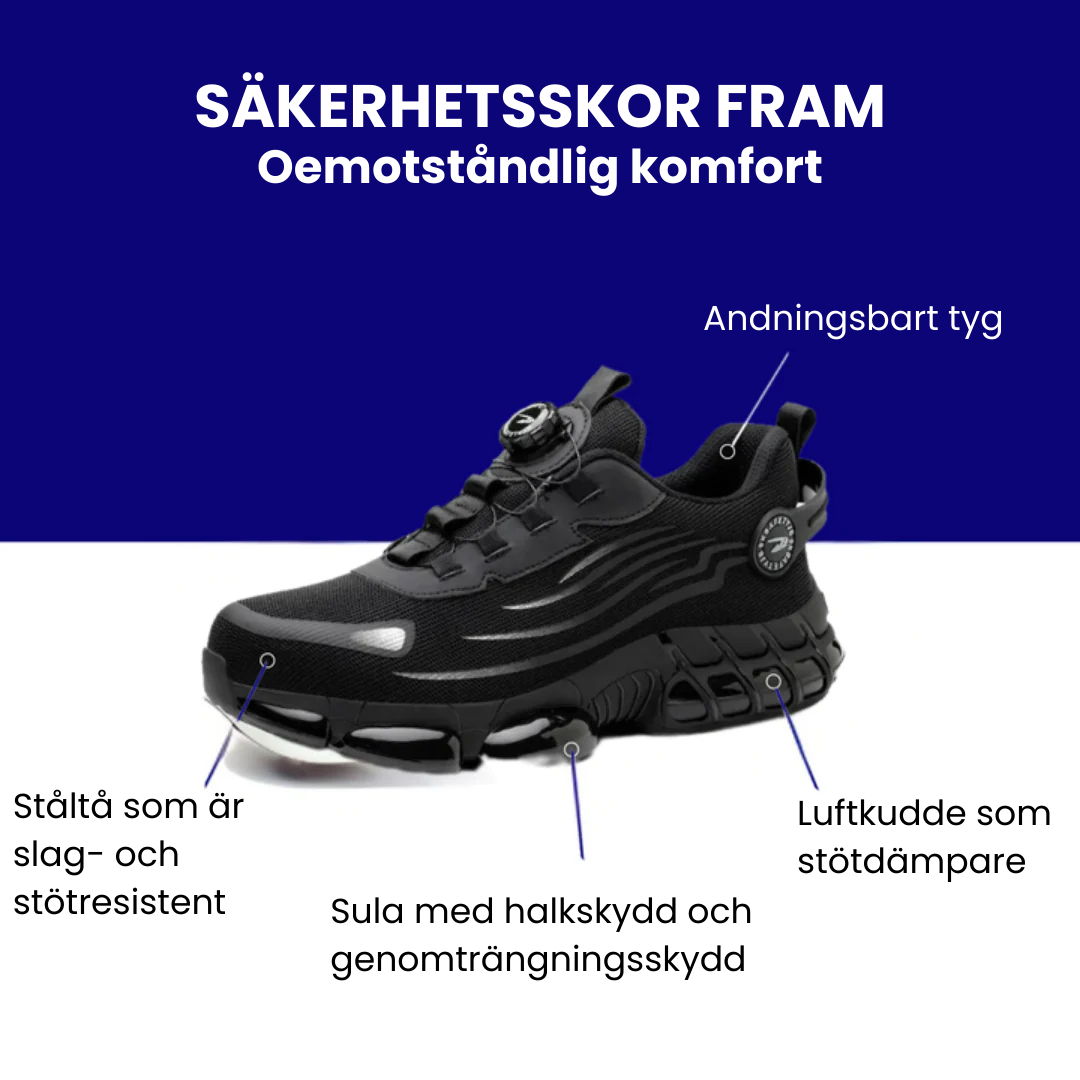 OrthoWork - Ortopediska Roterande Knapptåliga Skyddsskor