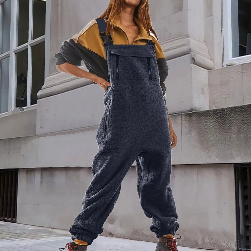 Marie - Justerbar Jumpsuit i Manchestertyg med Fleece