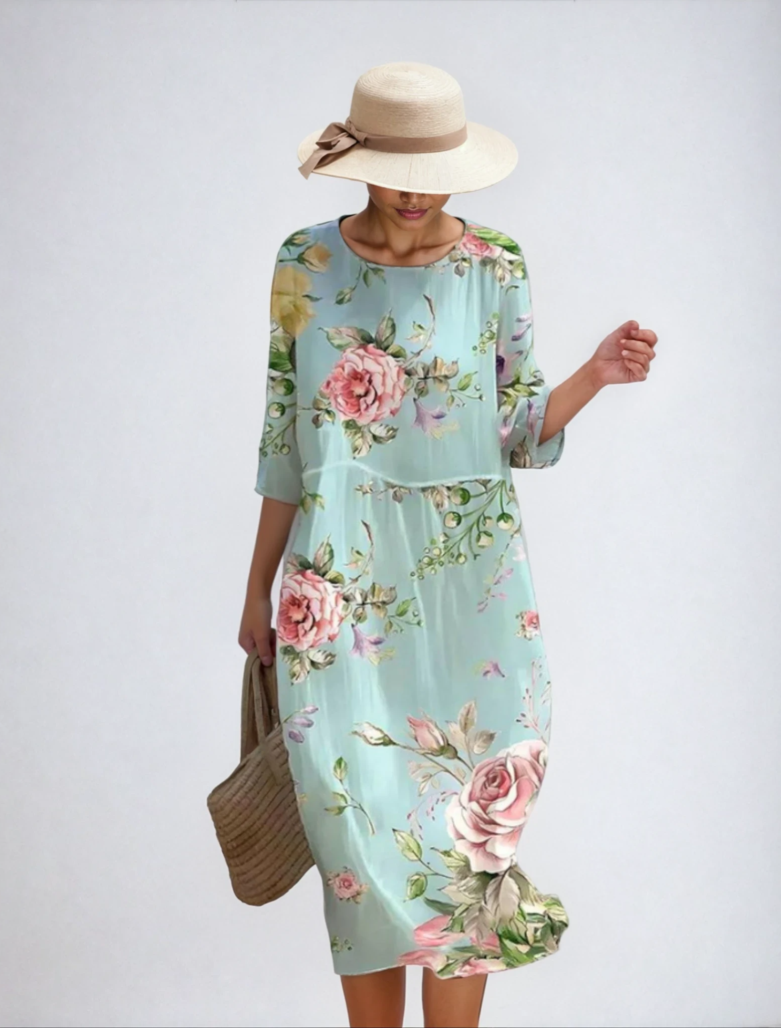 Violeta – Stilren Blommig Maxiklänning