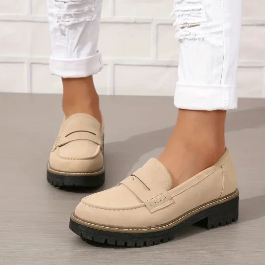 Emilia - Bekväma Chunky Loafers med Plattform