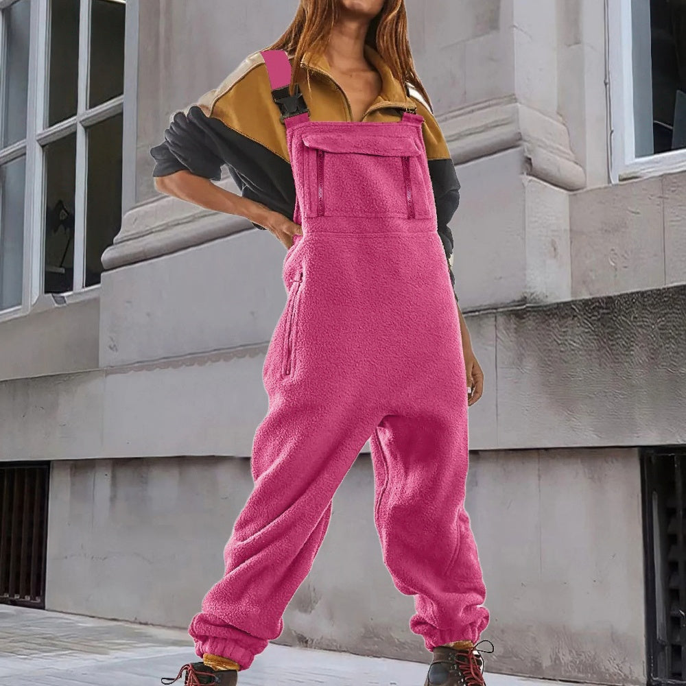 Marie - Justerbar Jumpsuit i Manchestertyg med Fleece