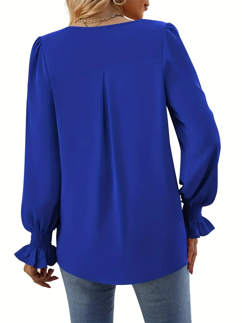 Josefin - Premium Enfärgad Höstblus, Elegant & Bekväm