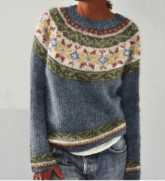 Elva -Vintage Stickad Tröja