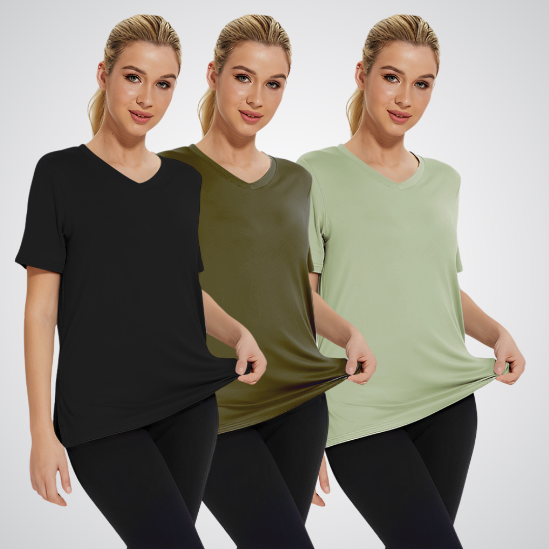 Elva - Avslappnad T-shirt med Lös Passform (3-pack)
