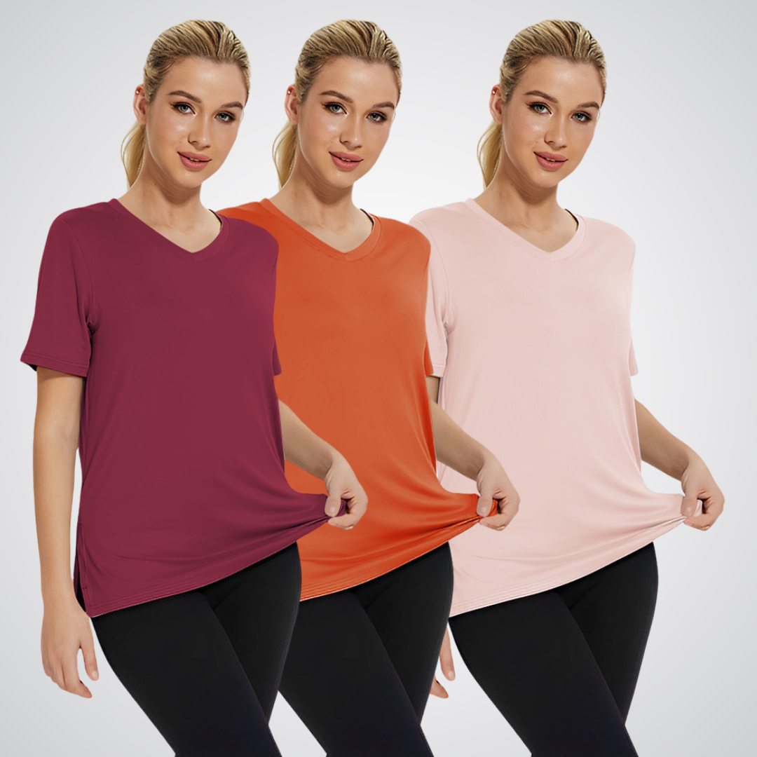 Elva - Avslappnad T-shirt med Lös Passform (3-pack)