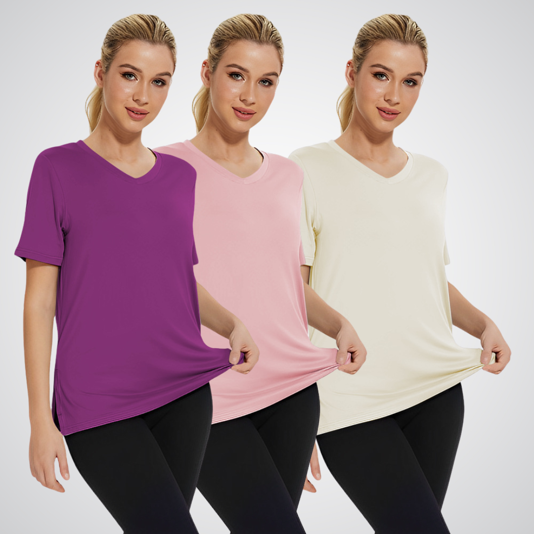 Elva - Avslappnad T-shirt med Lös Passform (3-pack)