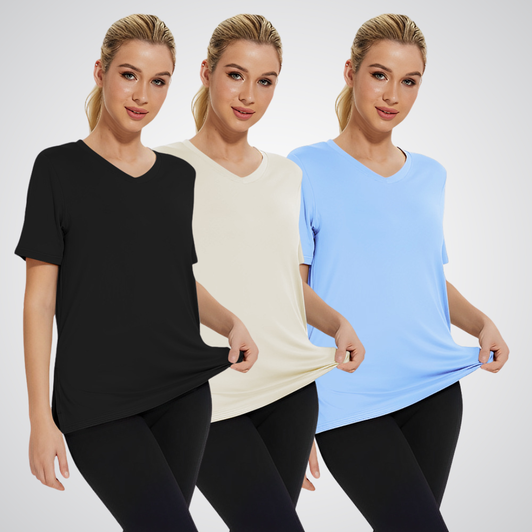 Elva - Avslappnad T-shirt med Lös Passform (3-pack)
