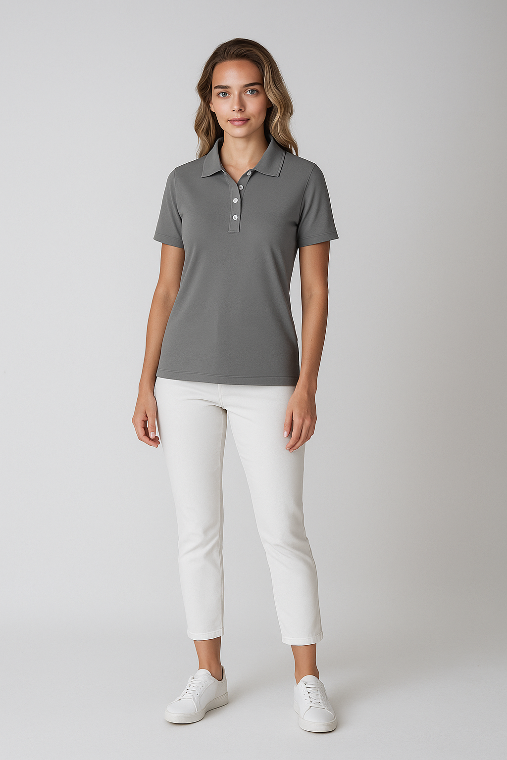 Émilie – Andningsbar Pikétröja med Elegant Look