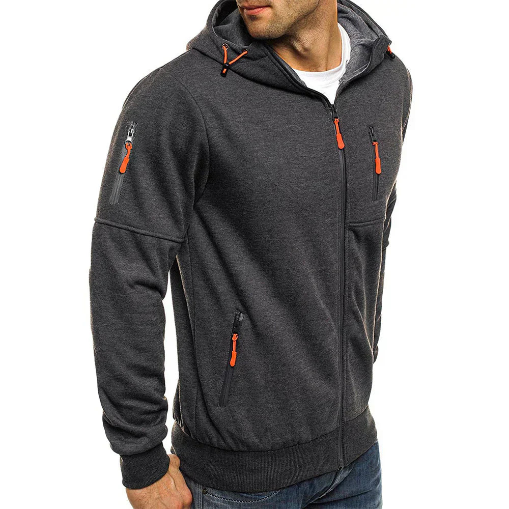 Patrick - Avslappnad Zip-Up Huvtröja