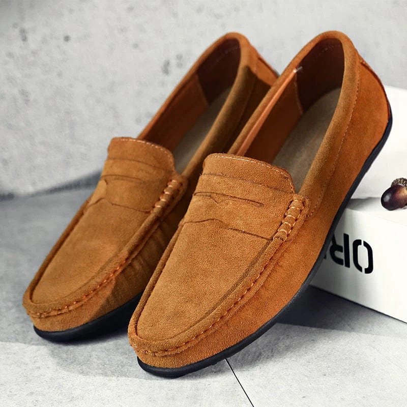 Mikael - Supersköna Ortopediska Loafers i Mocka