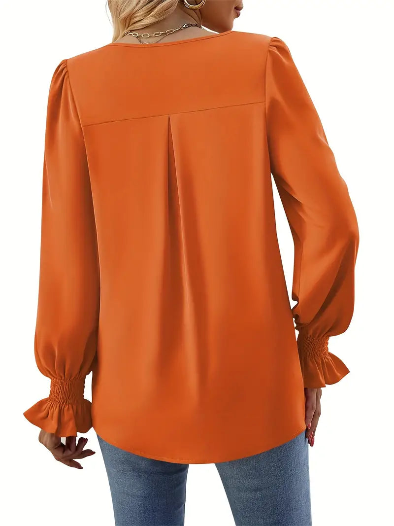 Josefin - Premium Enfärgad Höstblus, Elegant & Bekväm