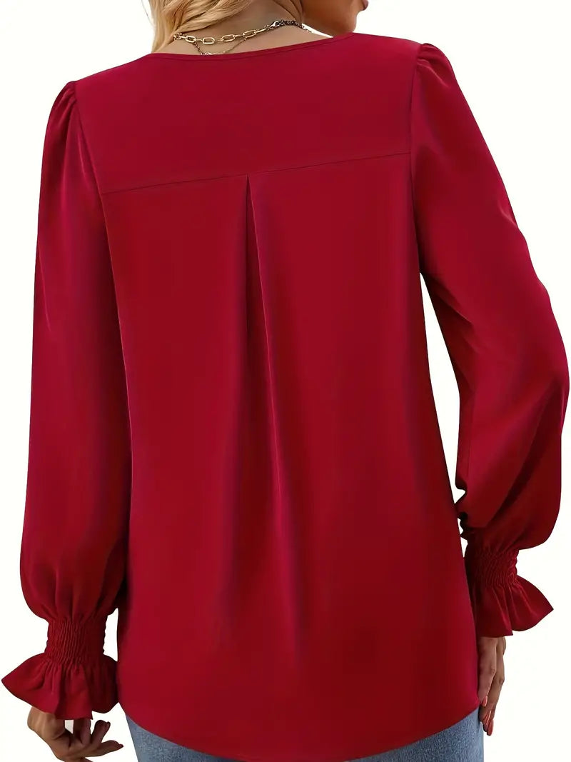 Josefin - Premium Enfärgad Höstblus, Elegant & Bekväm