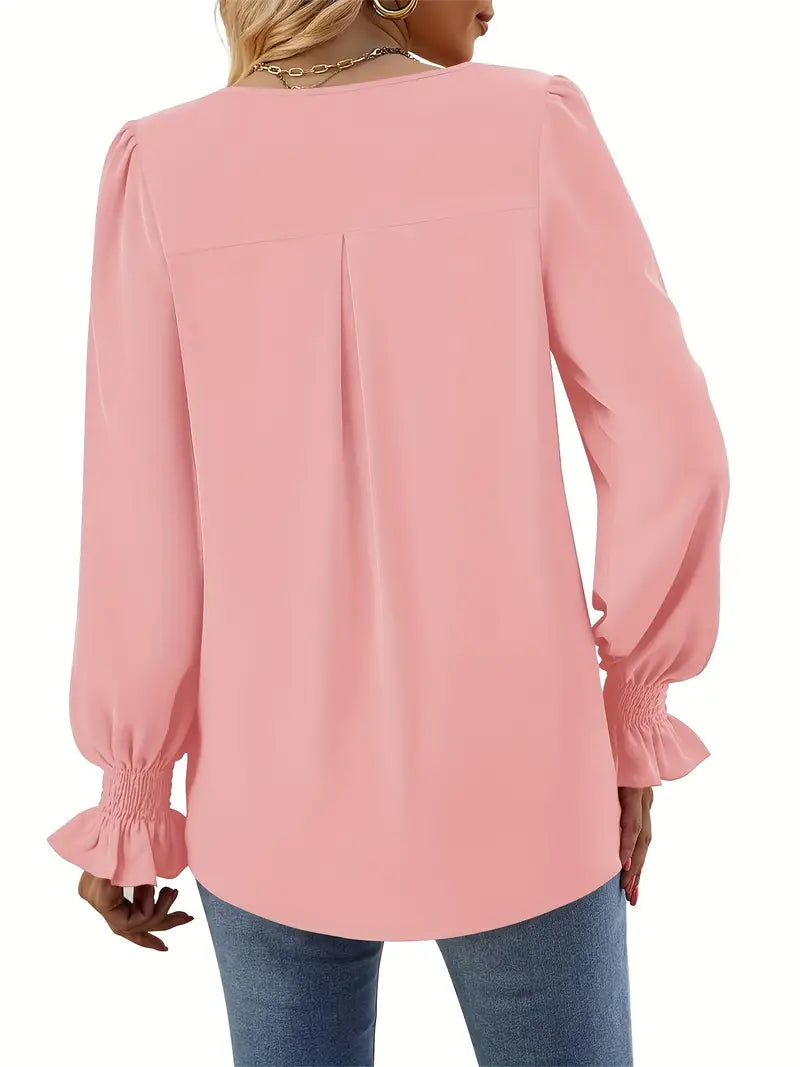 Josefin - Premium Enfärgad Höstblus, Elegant & Bekväm