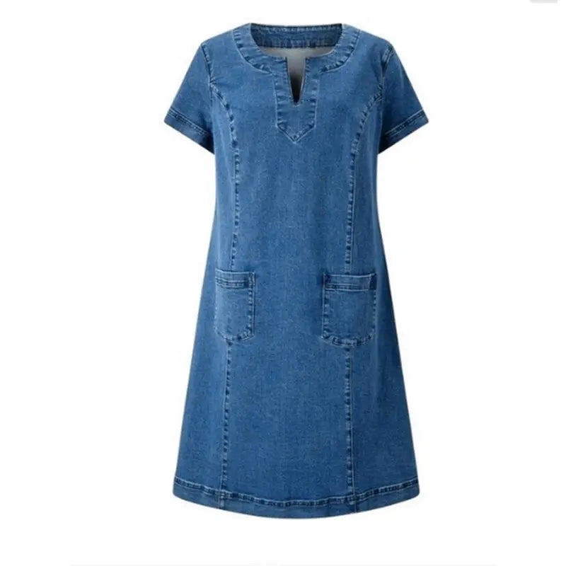 Estelle - Mjuk Sommarklänning i Denim