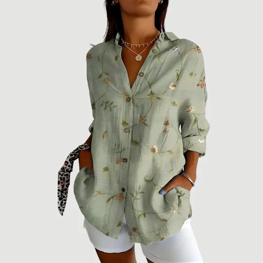 Lilou - Vardaglig Blus med Färgglad Design