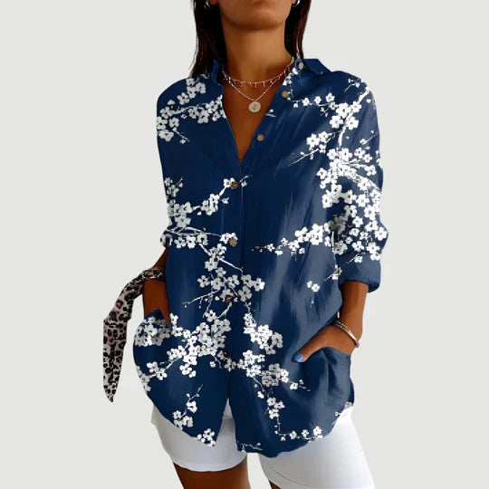 Lilou - Vardaglig Blus med Färgglad Design