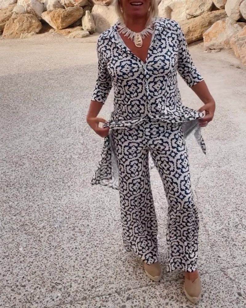 Elva - Vintageinspirerad Ensemble med Revers och Knappar