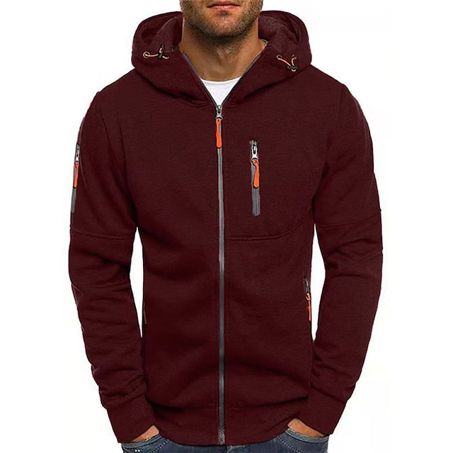 Patrick - Avslappnad Zip-Up Huvtröja
