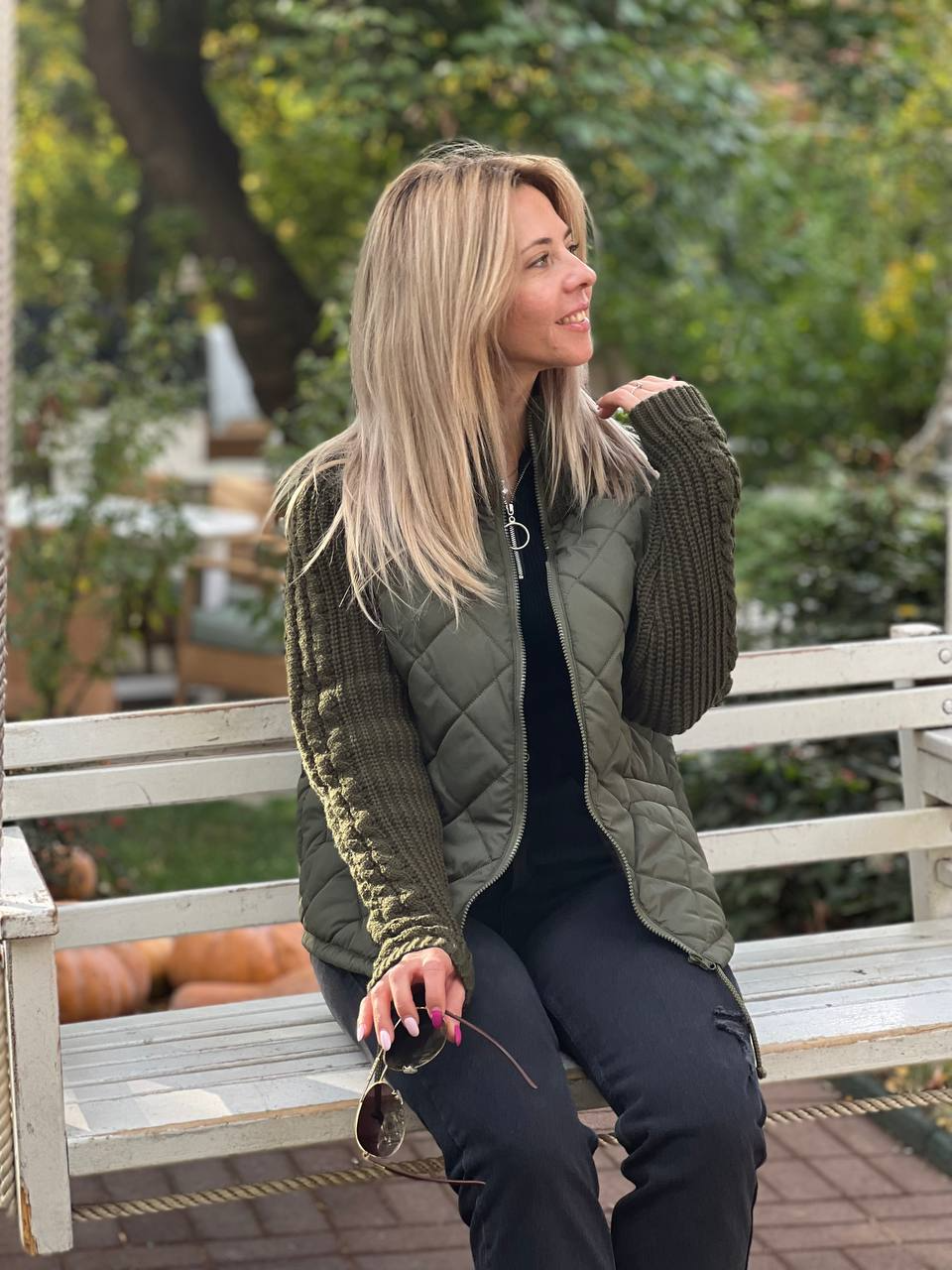 ULRIKA – QUILTAD JACKA MED STICKADE ÄRMAR