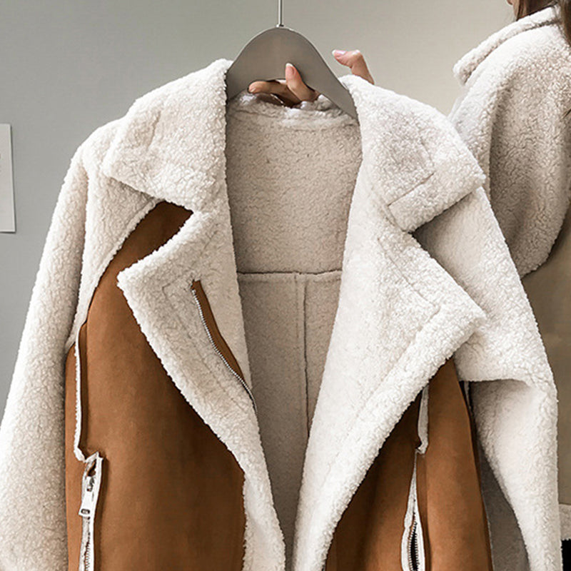 ANJA – MYSIG SHERPA VINTERJACKA