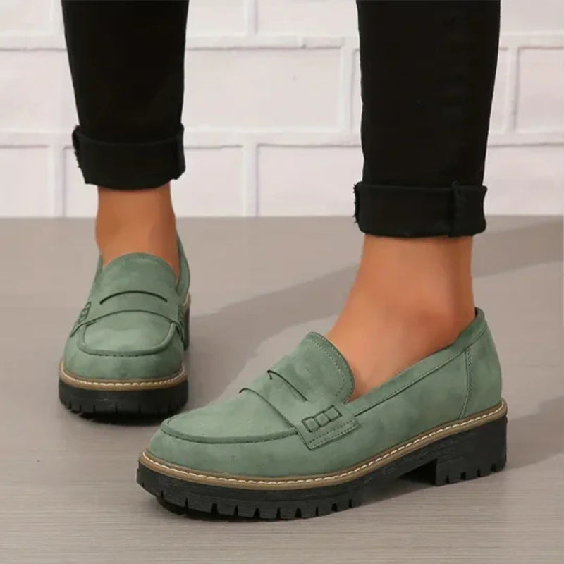 Emilia - Bekväma Chunky Loafers med Plattform