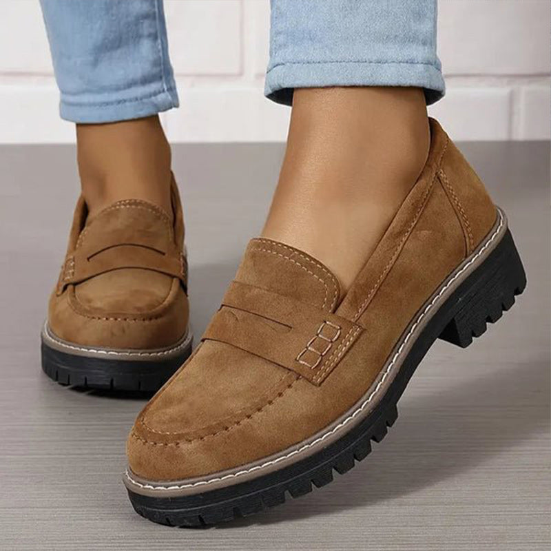 Emilia - Bekväma Chunky Loafers med Plattform