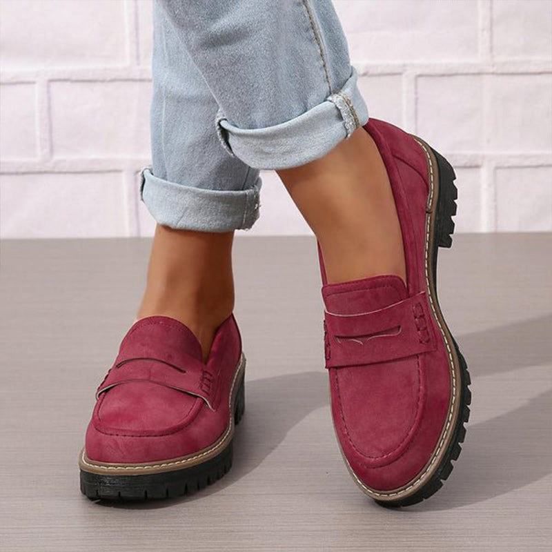 Emilia - Bekväma Chunky Loafers med Plattform