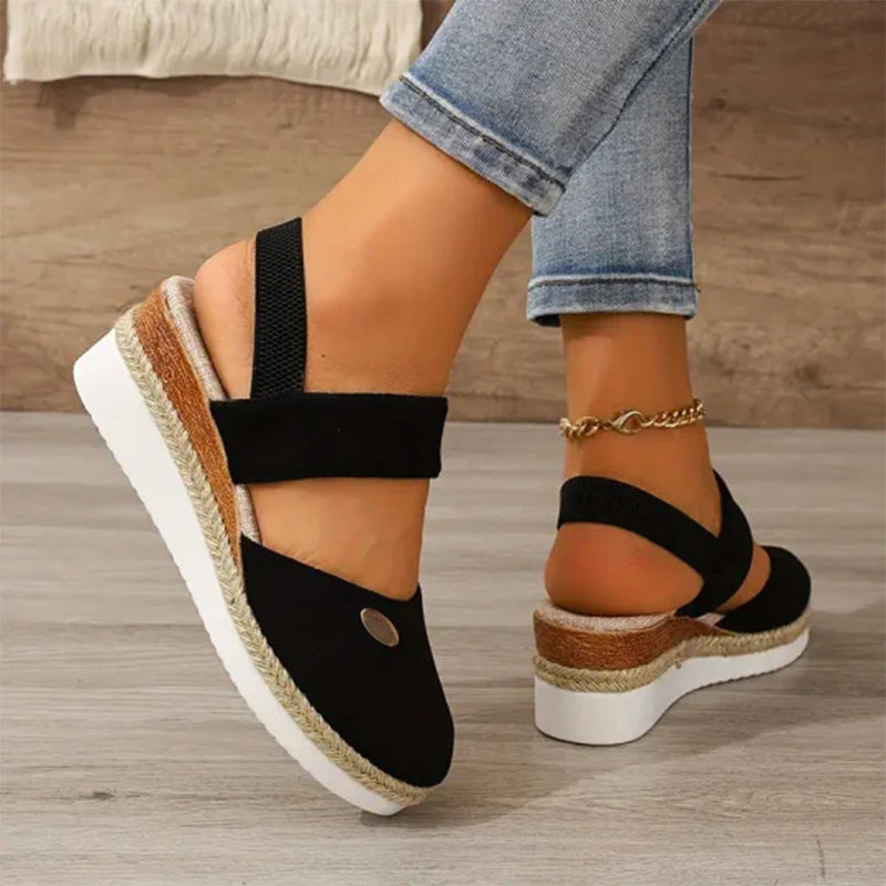 Monika - Ortopediska Sandaler med Platå, Andningsbara och Avslappnade