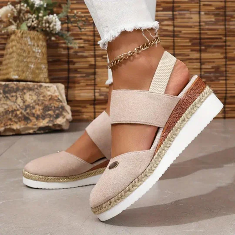 Monika - Ortopediska Sandaler med Platå, Andningsbara och Avslappnade