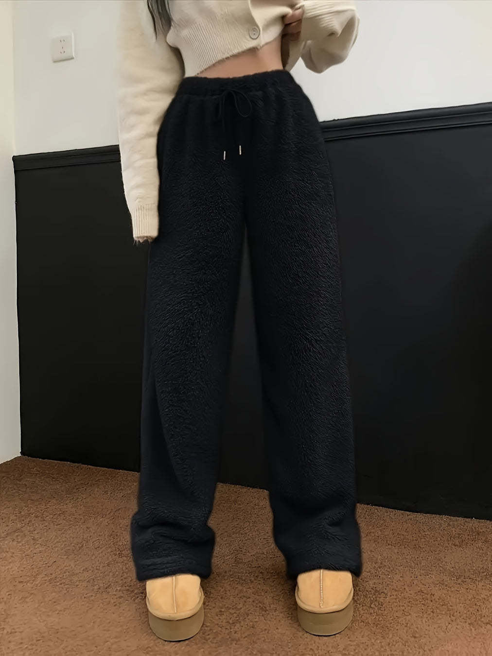 Amanda - Bekväma Ultrafleece Vidbyxor