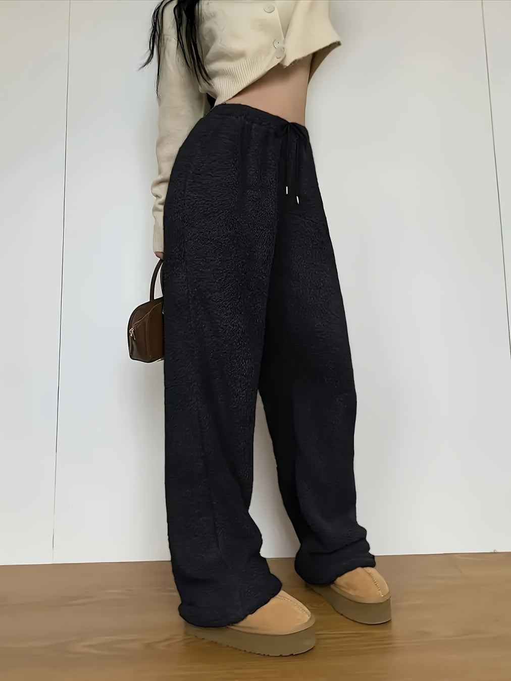 Amanda - Bekväma Ultrafleece Vidbyxor