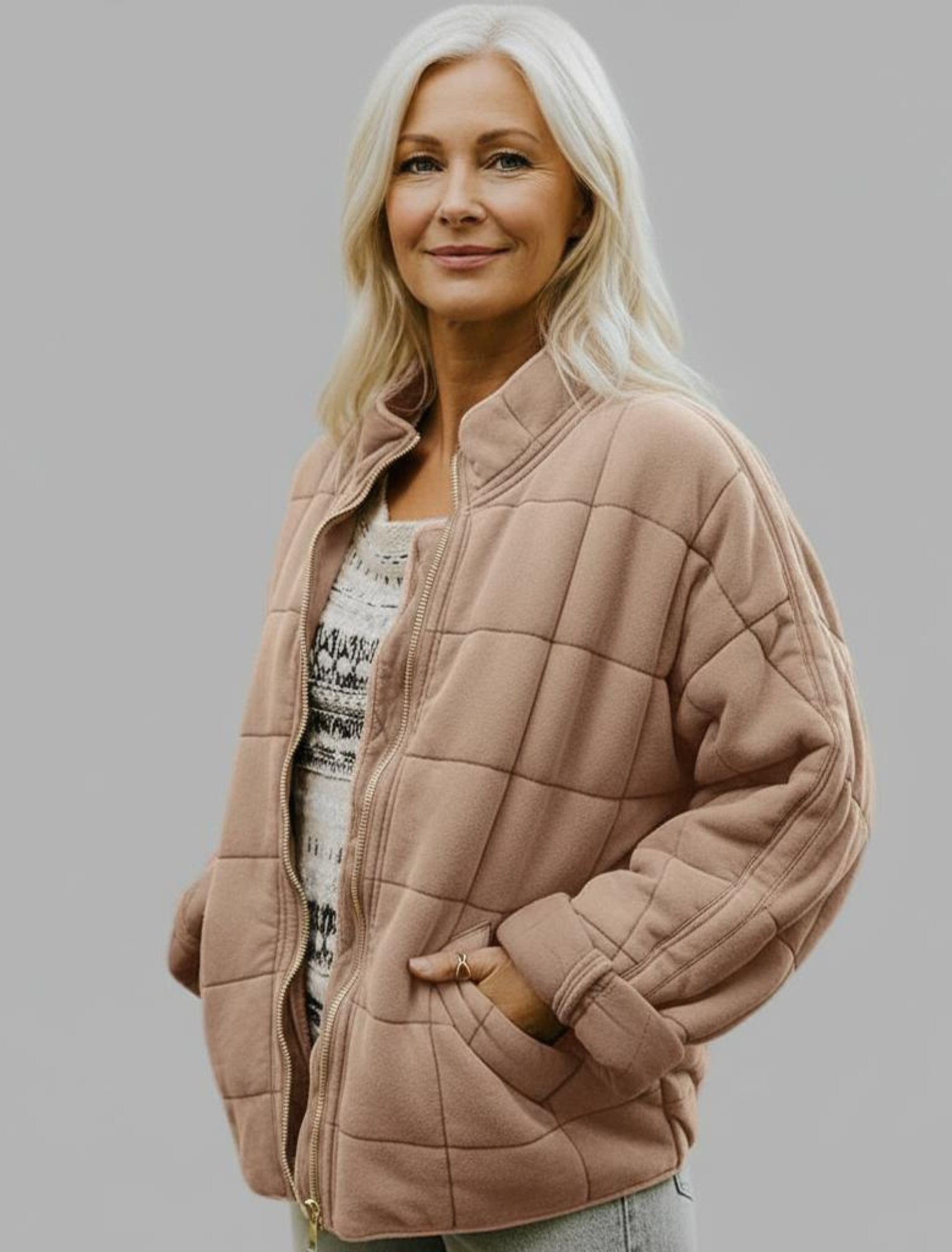 Elva -  Stilren och Bekväm Quiltad Jacka