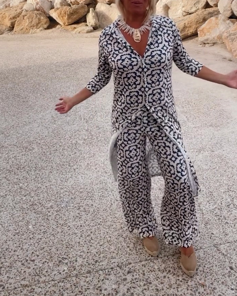 Elva - Vintageinspirerad Ensemble med Revers och Knappar
