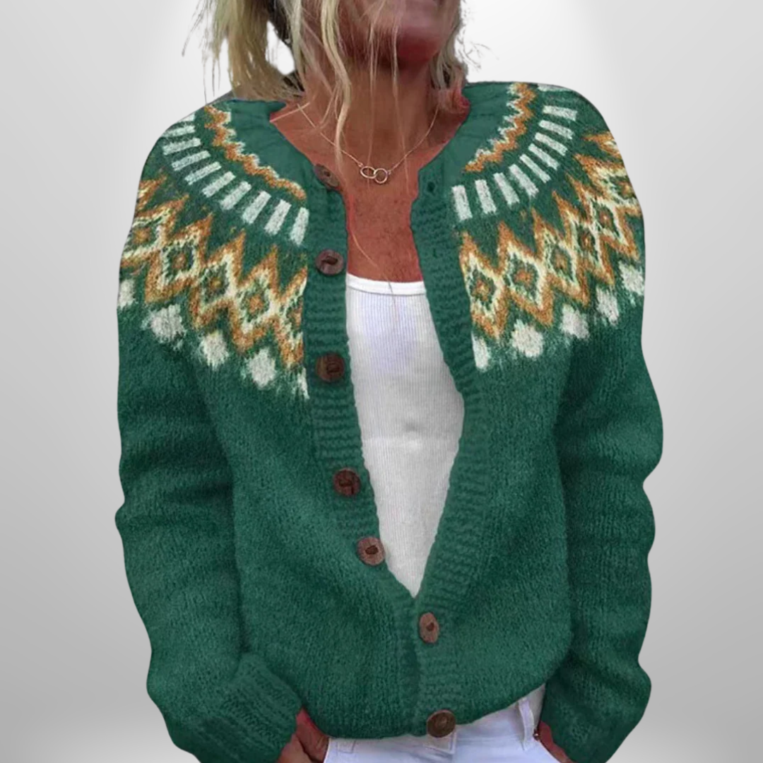 Linnea -  Grön Rutig Kofta