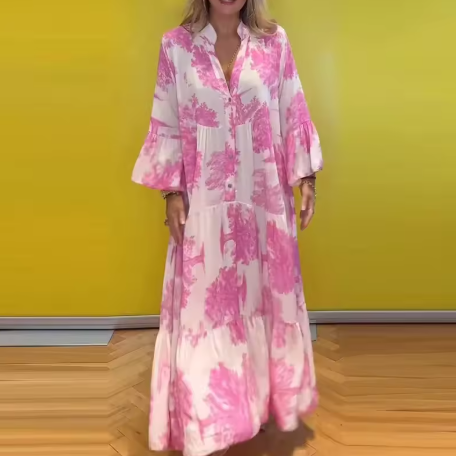 Zoey - Elegant Blommig Klänning