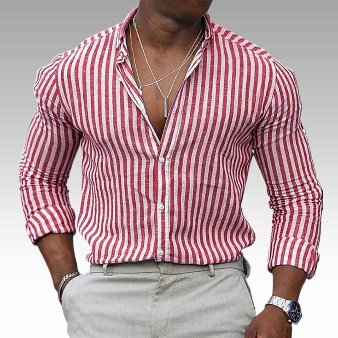 Timo - Randig Skjorta för Män – Snygg & Självsäker