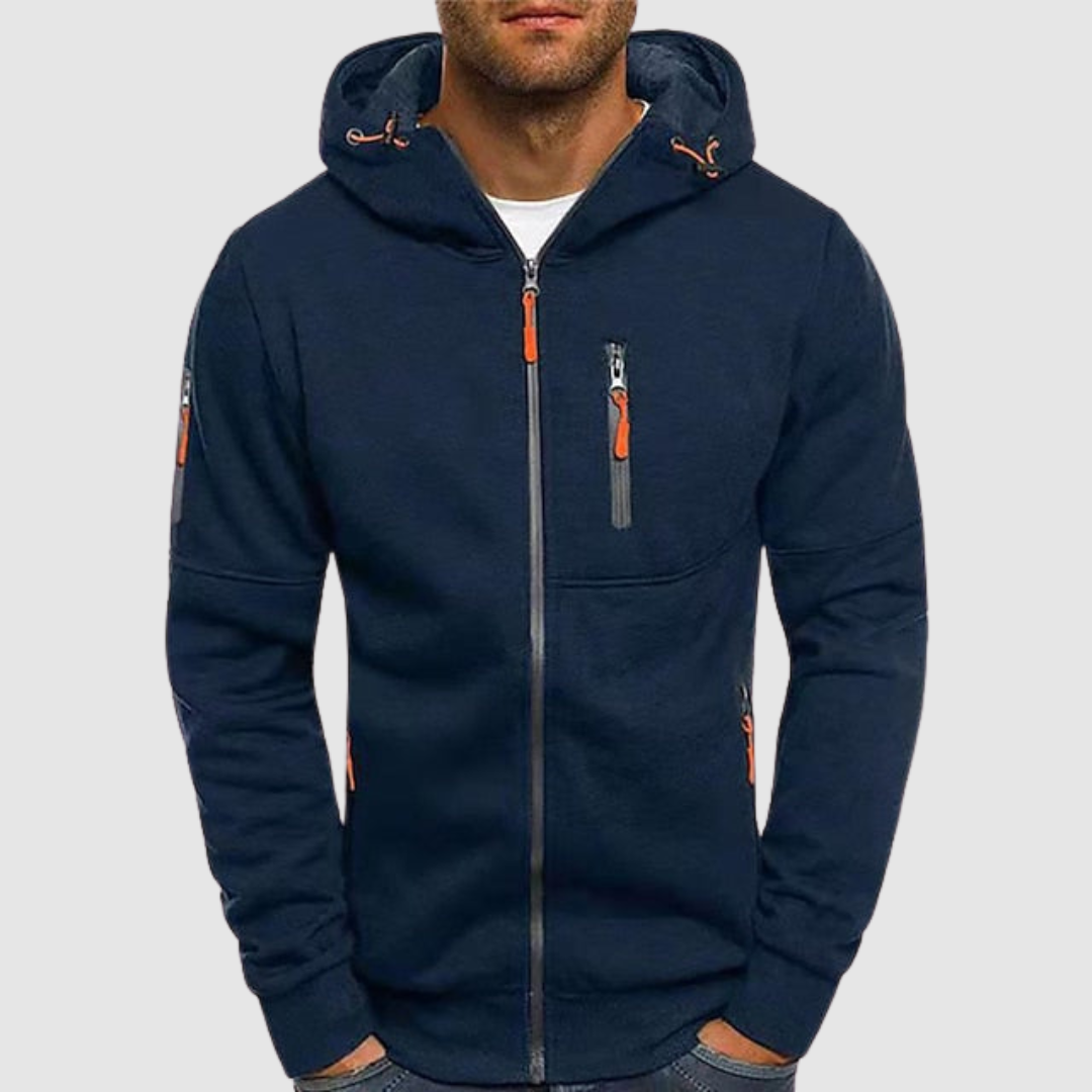 Patrick - Avslappnad Zip-Up Huvtröja