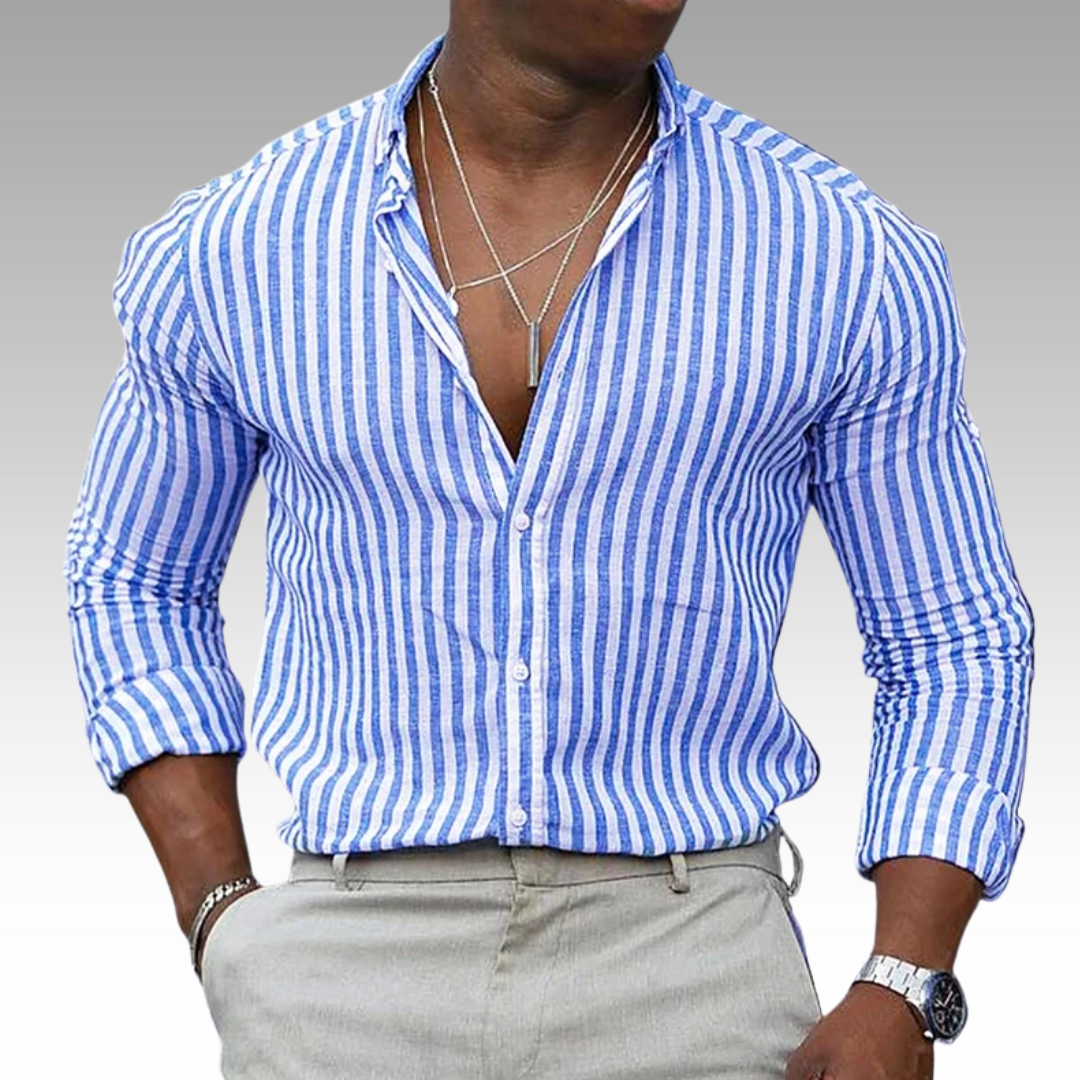 Timo - Randig Skjorta för Män – Snygg & Självsäker