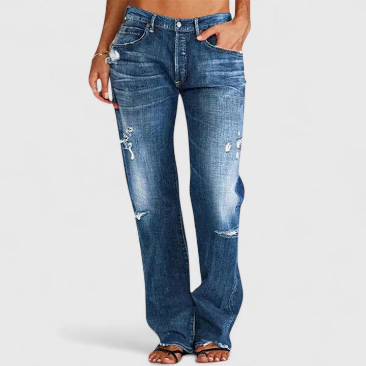 IDA – AVSLAPPNADE JEANS MED SLITNINGAR